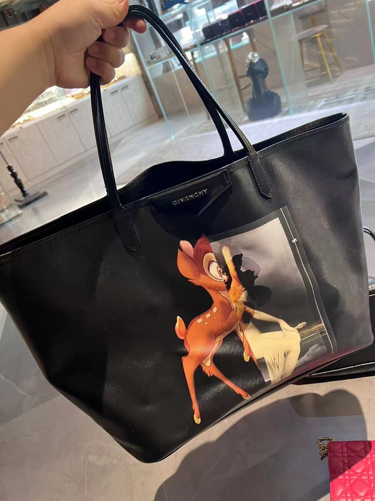 95新 Givenchy/纪梵希 帝爵鹏哥直播专享/纪梵希/全皮小鹿托特包