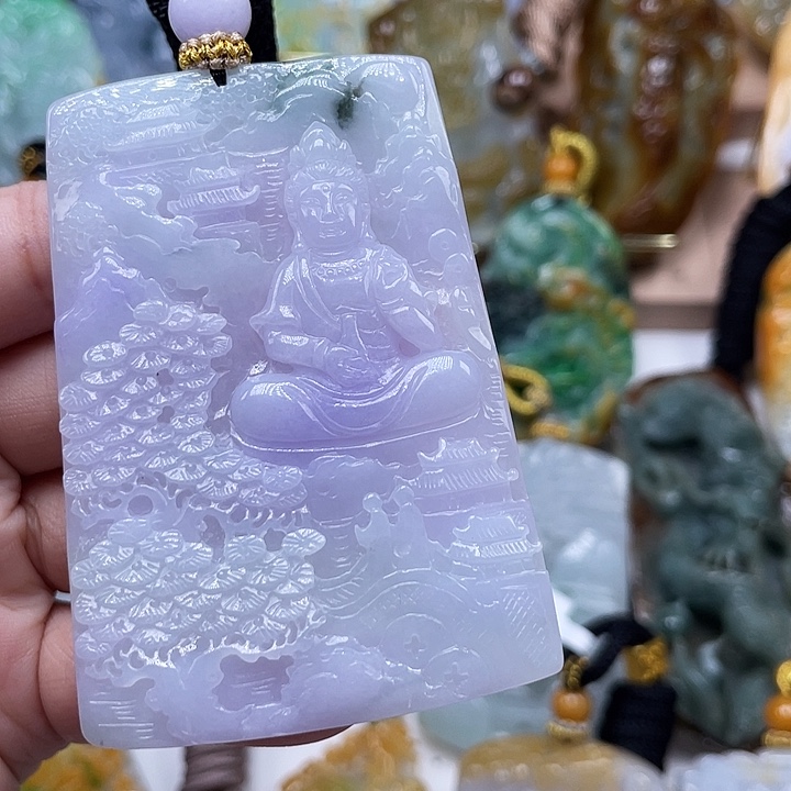 翁***文翡翠未镶嵌颈饰天然