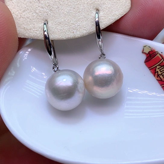 淡水珍珠耳饰银S925镶嵌