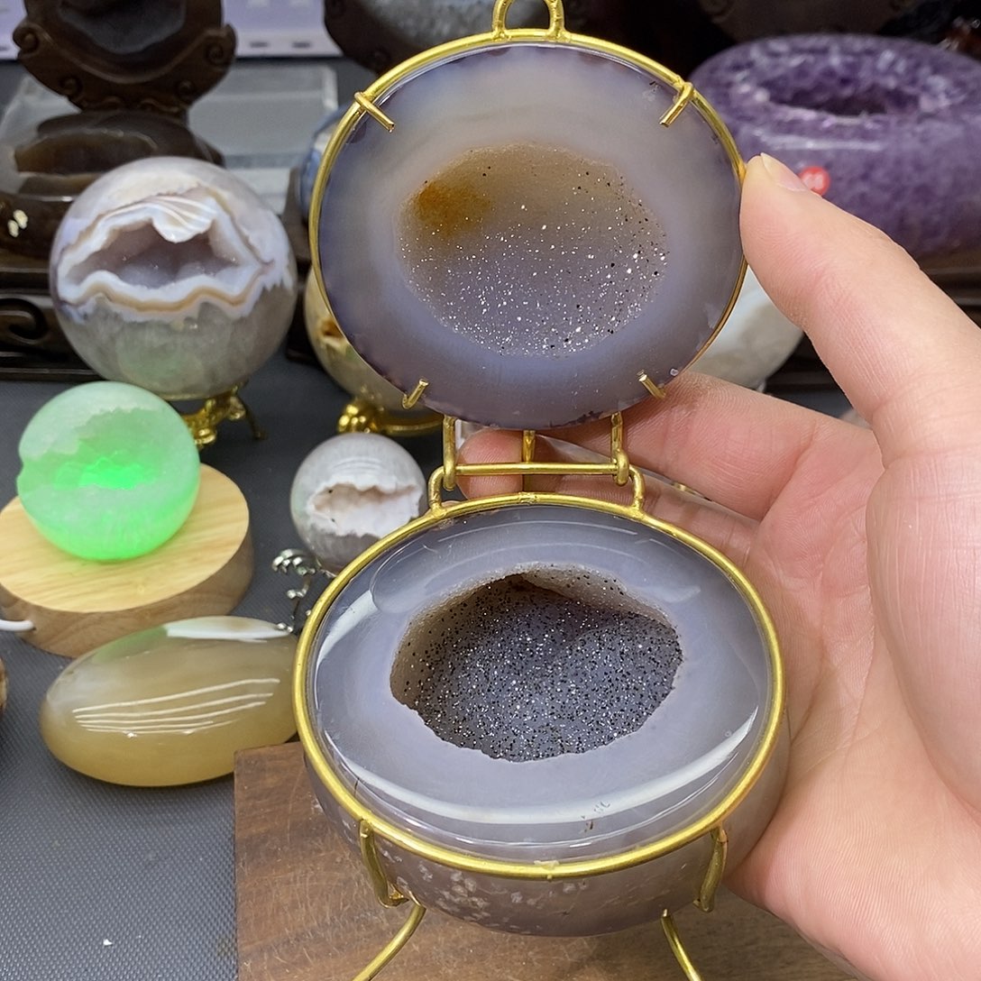 摆件紫晶未镶嵌聚宝盆