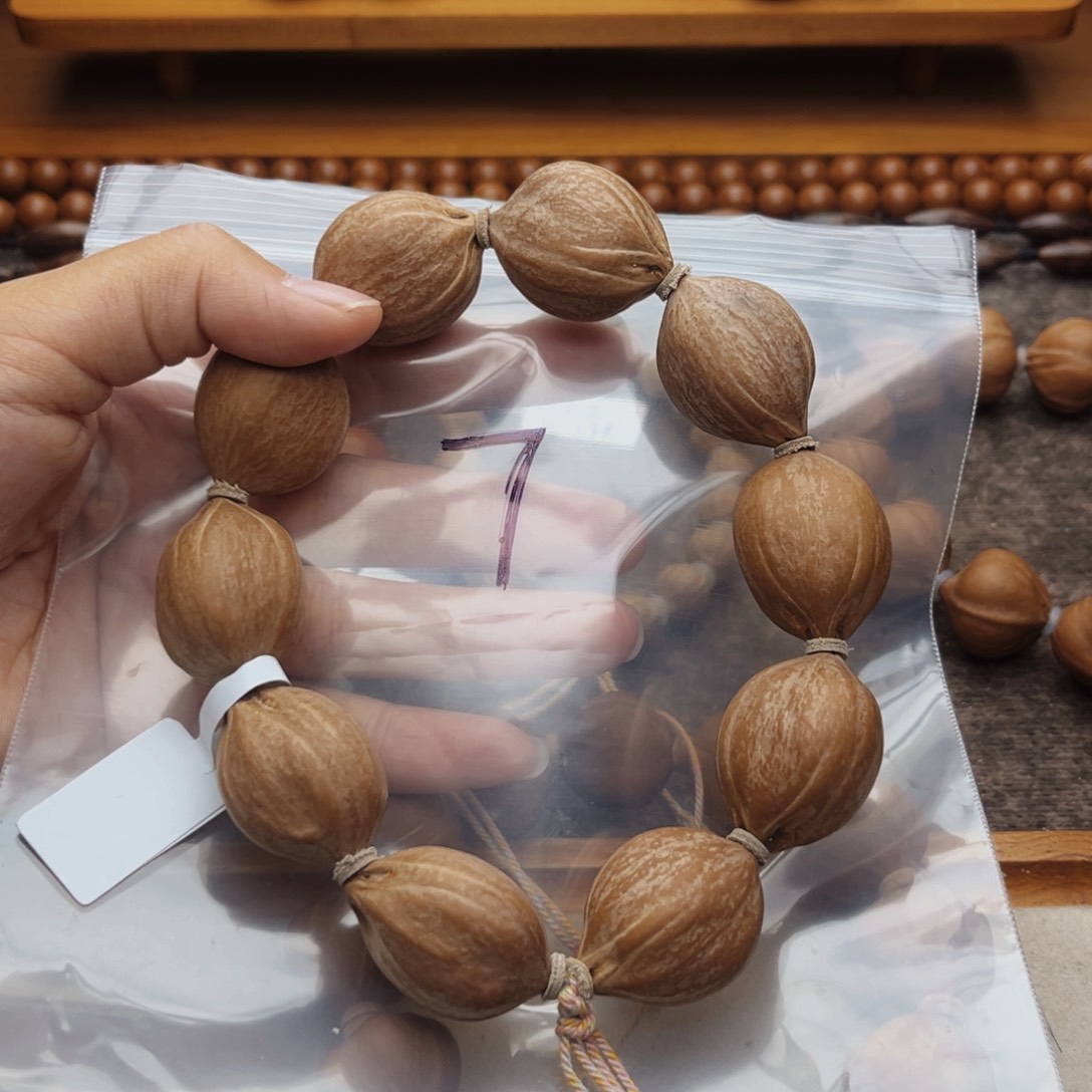 手串/手链橄榄核7号，2.4×3.1四花，原生态