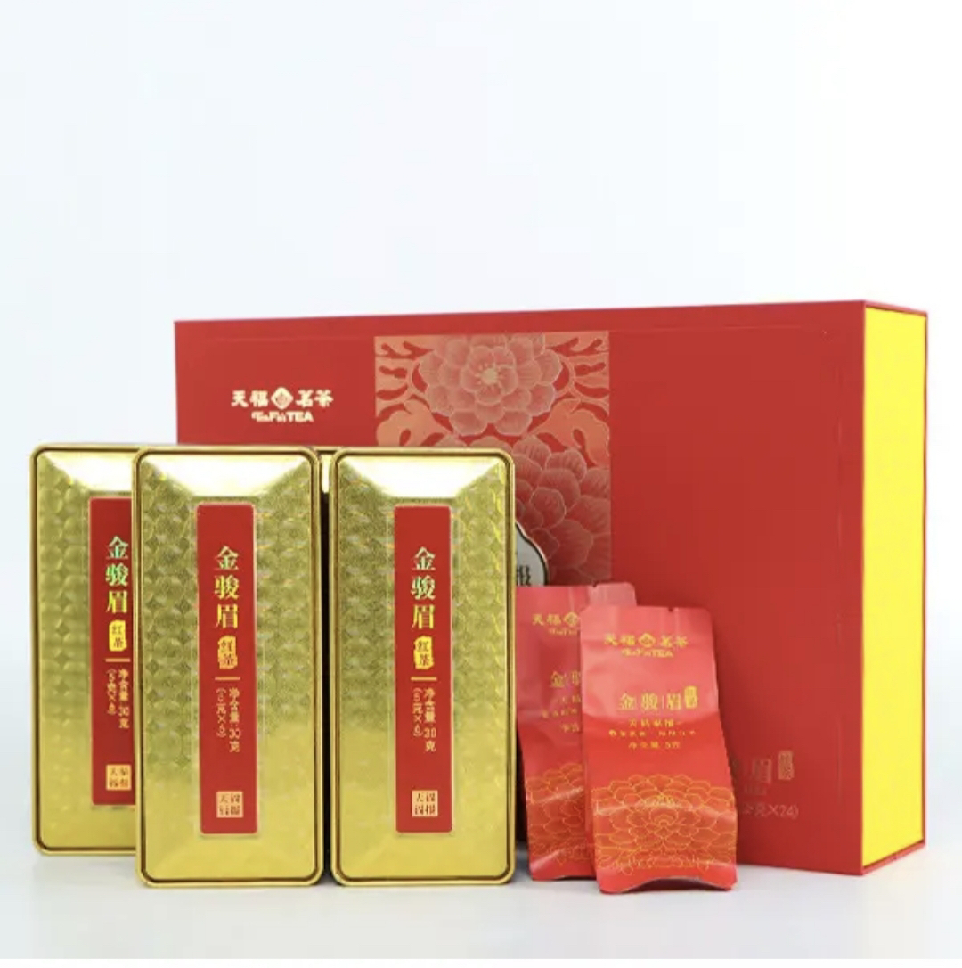 天福茗茶 天福福报金骏眉武夷山红茶120G六礼盒装