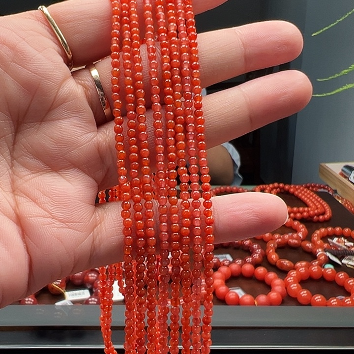 南红玛瑙未镶嵌小米珠2mm（多样性发一）