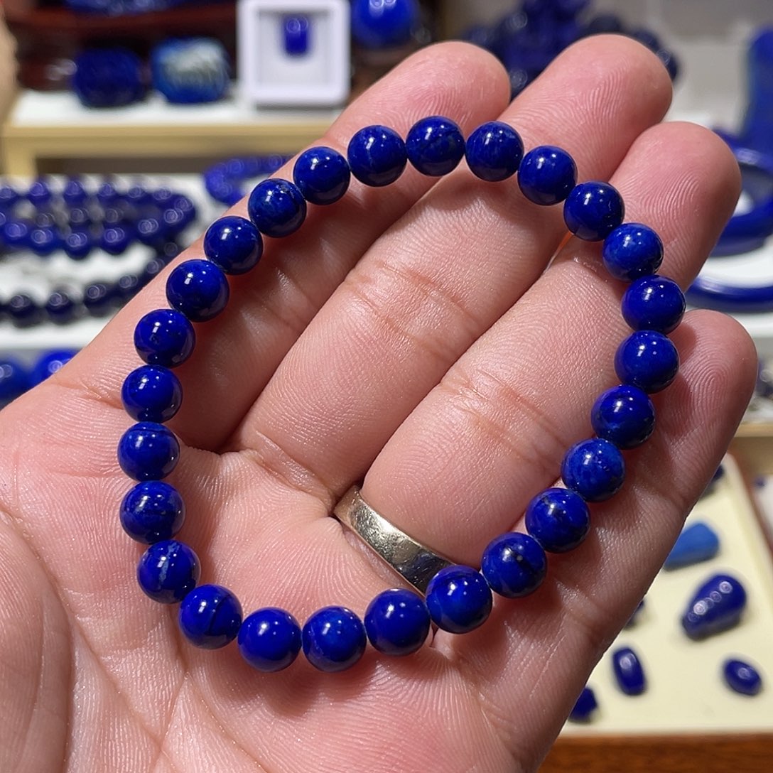 青金石未镶嵌7.5mm手串