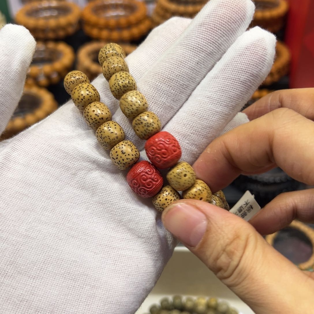 星月菩提手串星月红球