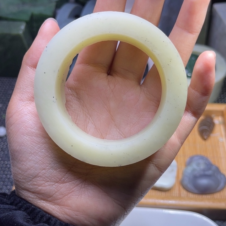 未镶嵌和田玉珠宝半成品狼*