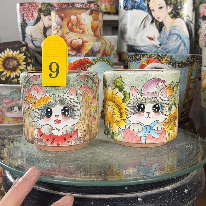 景德镇手绘花盆性价比超高