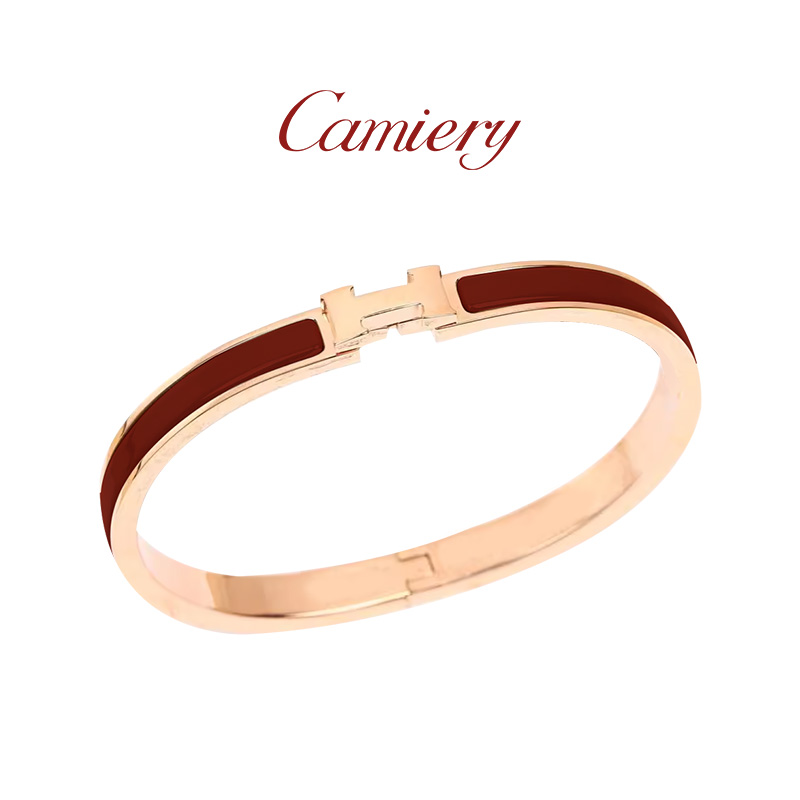  CAMIERY/卡美瑞时尚轻奢精致H手镯气质百搭好看