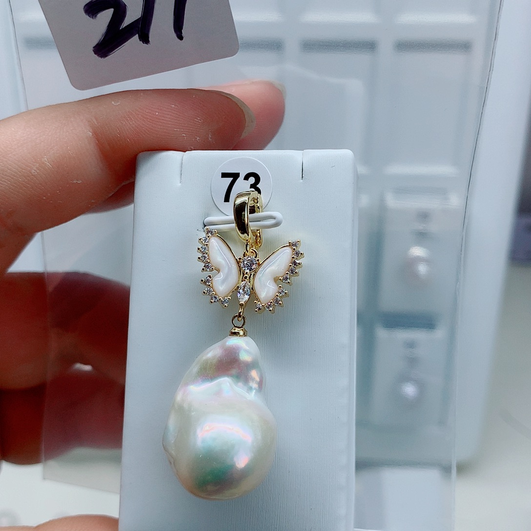 吊坠(不含链)淡水珍珠合金