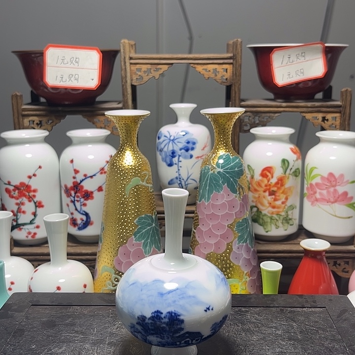 摆件陶景德镇陶瓷高9.5cm