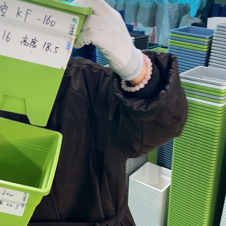 正品方盆口16高18白色带托5只