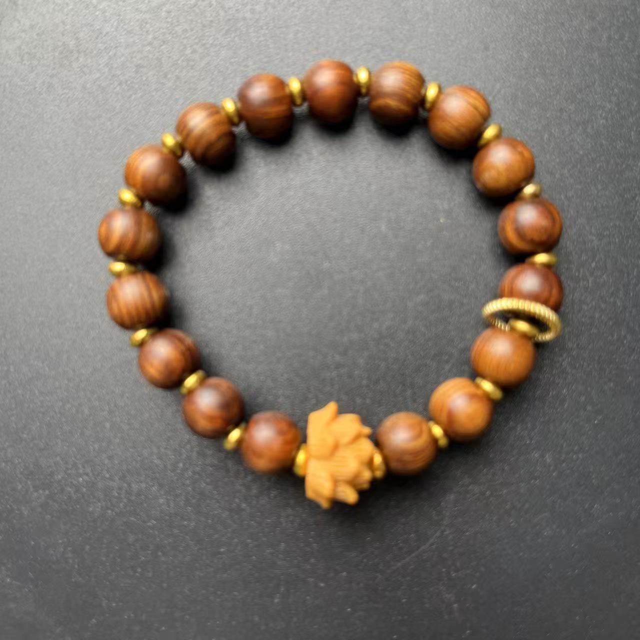 黄色057 精品手串单圈 （无礼盒）