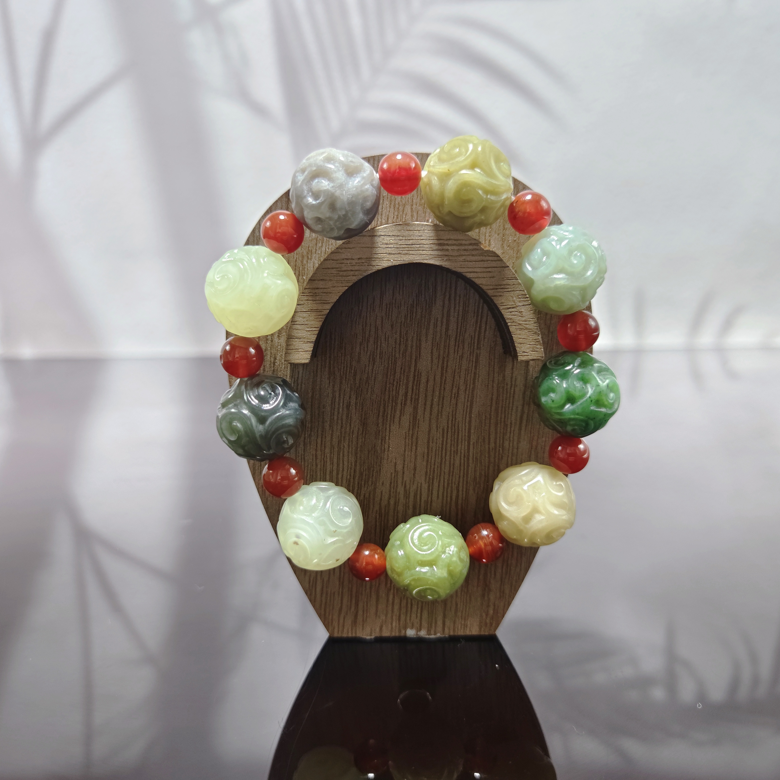 H和田玉富甲天下手串0095