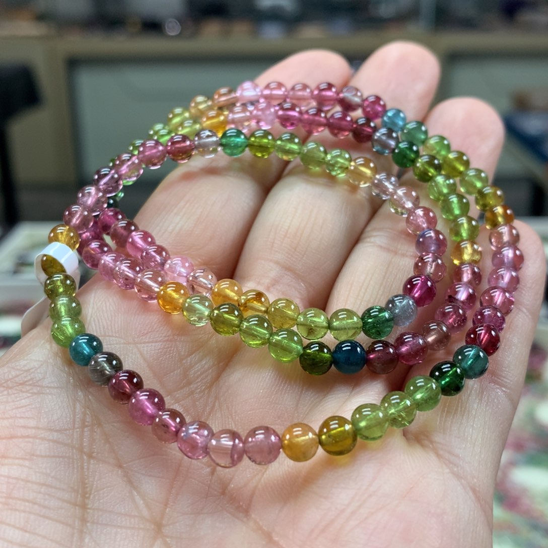 碧玺手链未镶嵌4.8毫米左右