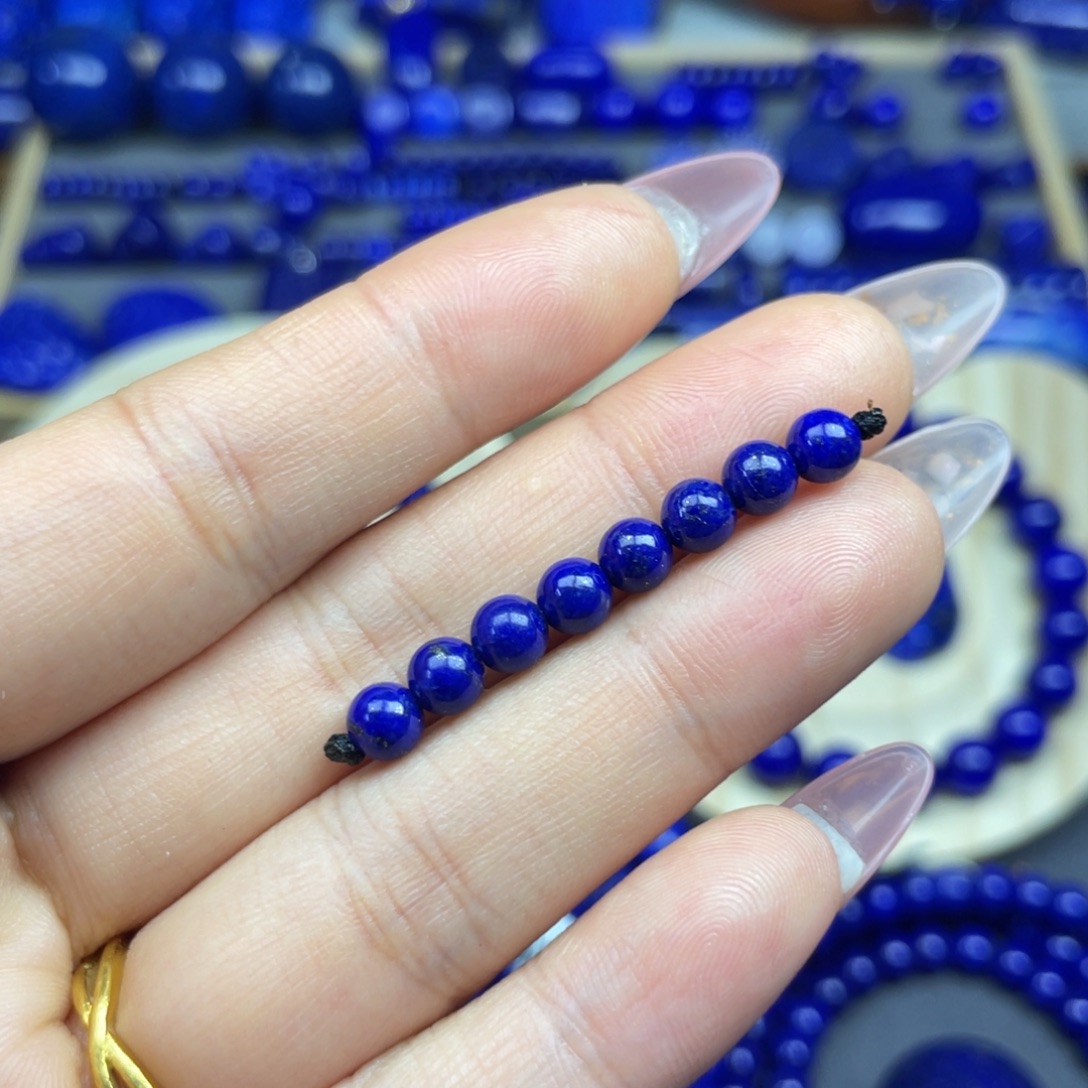 青金石未镶嵌弟子珠