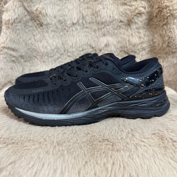 90新 ASICS/亚瑟士 42码265/磨损 Asics Metarun 马拉松 跑鞋 黑