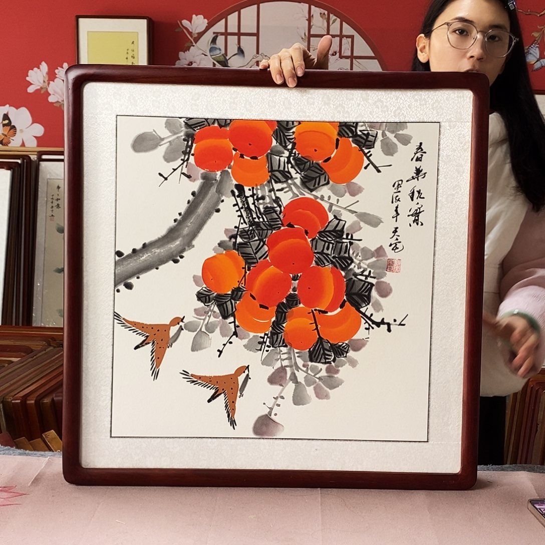 国画手写手绘国画作品62✖️62