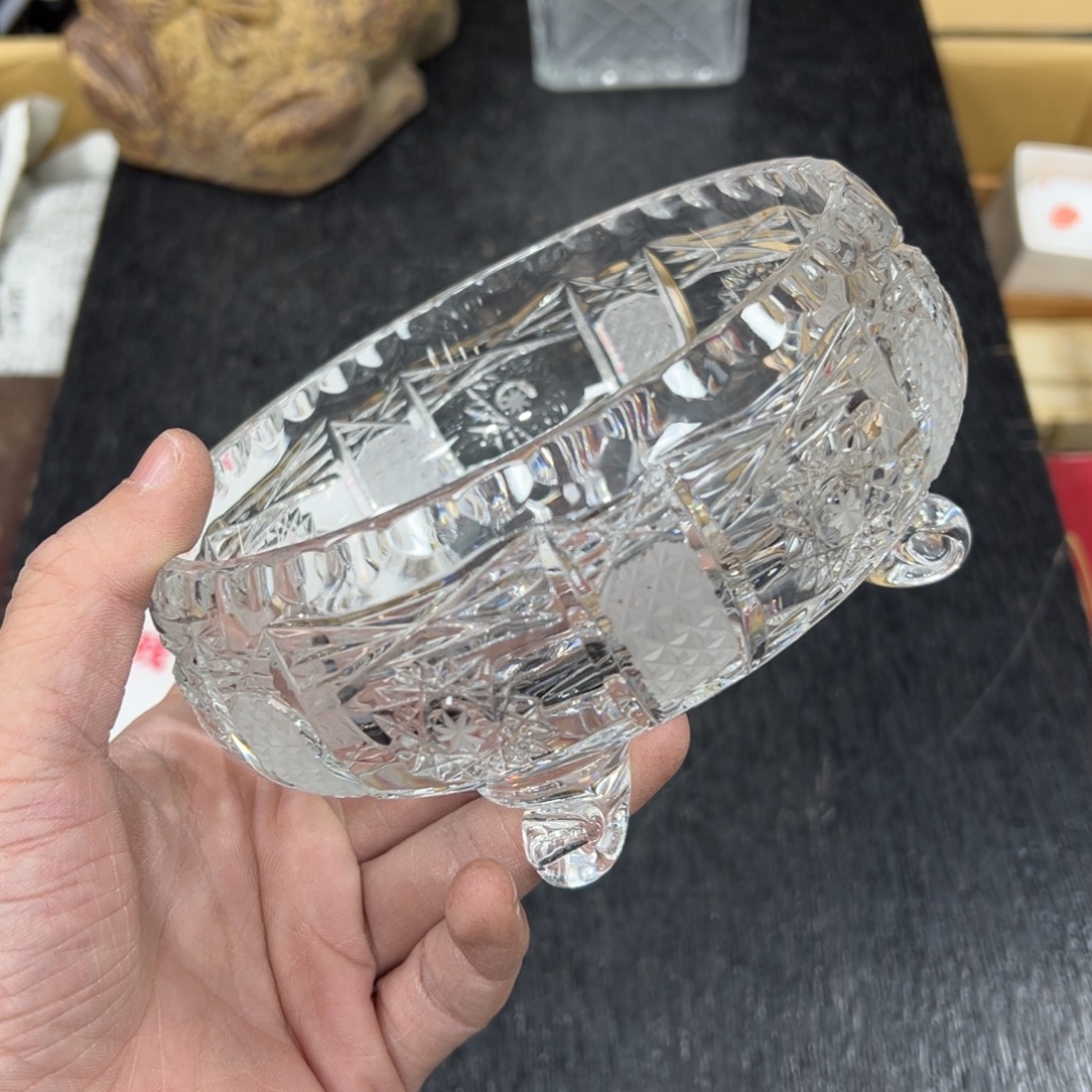 玻璃日本中古工艺品摆件