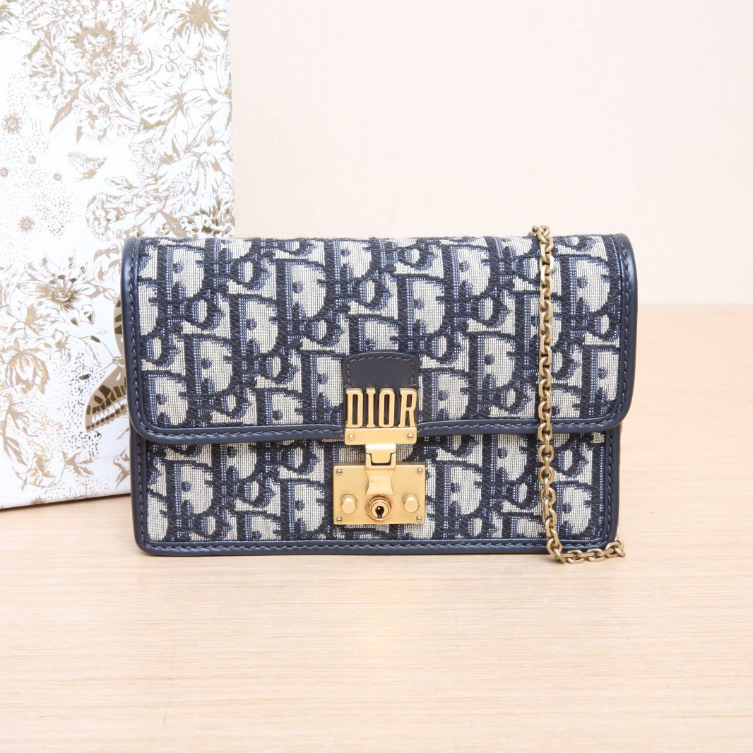 99新 DIOR/迪奥 小花柳 Dior Addict WOC 老花 金扣 2018