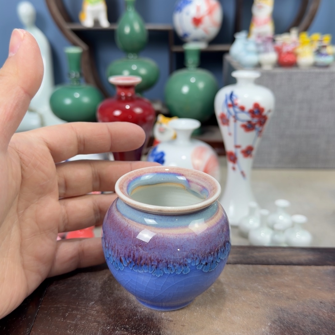 陶瓷手工小花器摆件