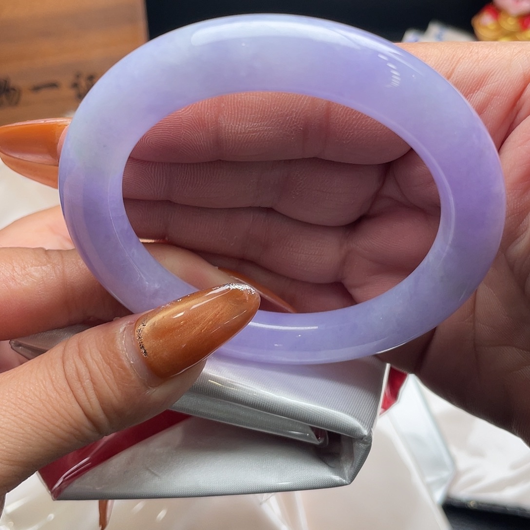 翡翠未镶嵌手镯58.4圆条