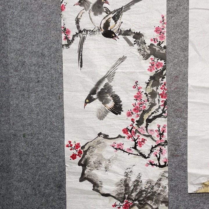 竖款大鱼书画艺术作品