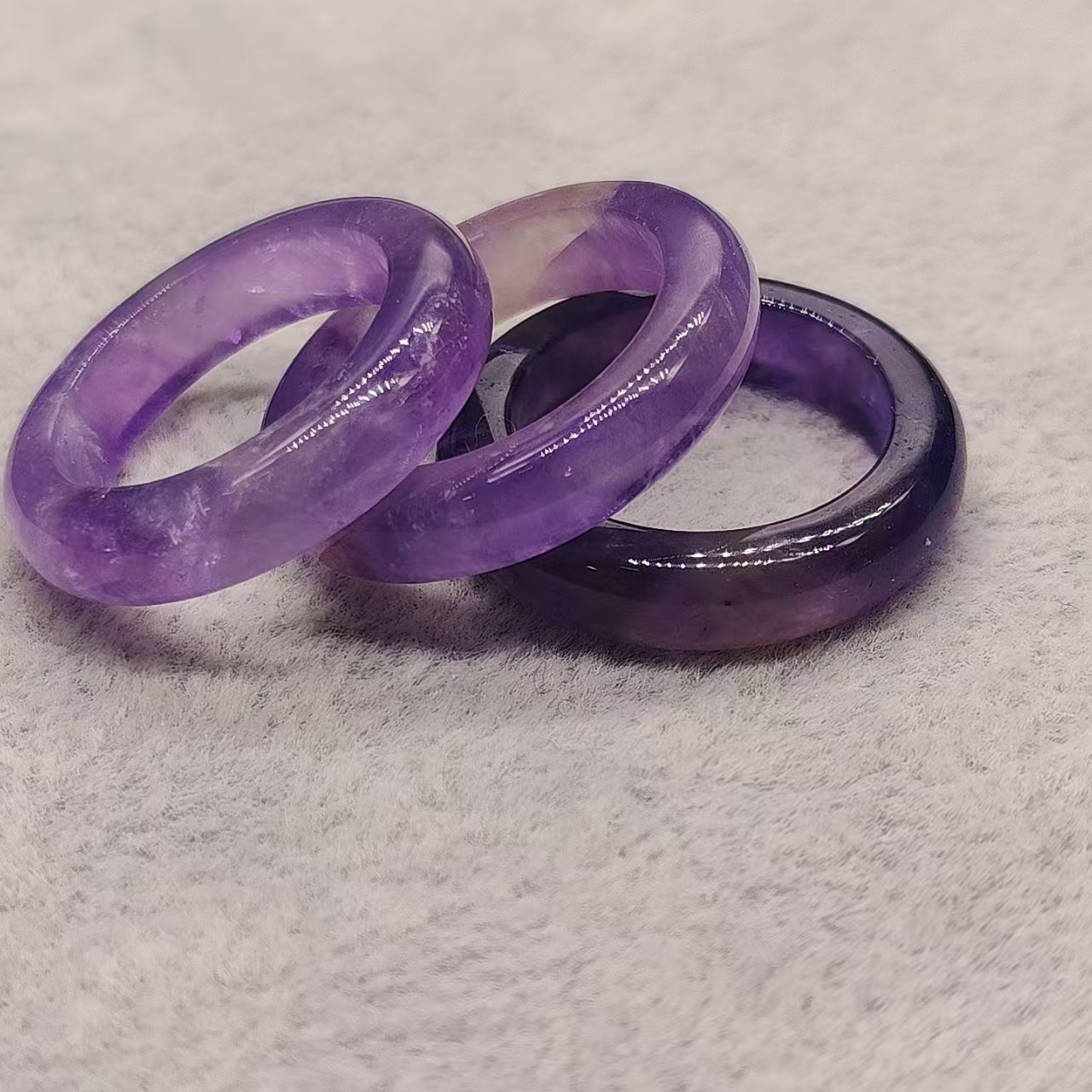 硕夏天然紫晶戒圈多样性发其一SX76