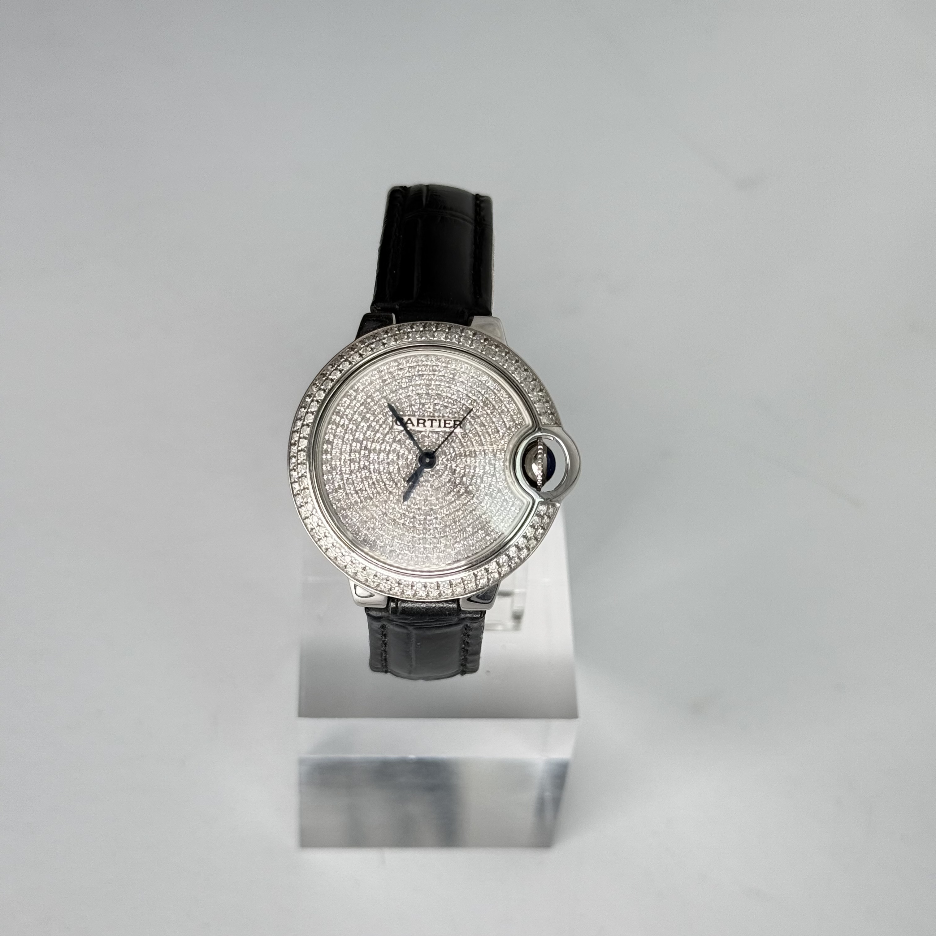 90新 Cartier/卡地亚 蓝气球后钻满天星 单表