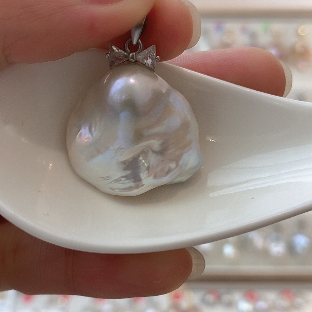 淡水珍珠颈饰银S925镶嵌