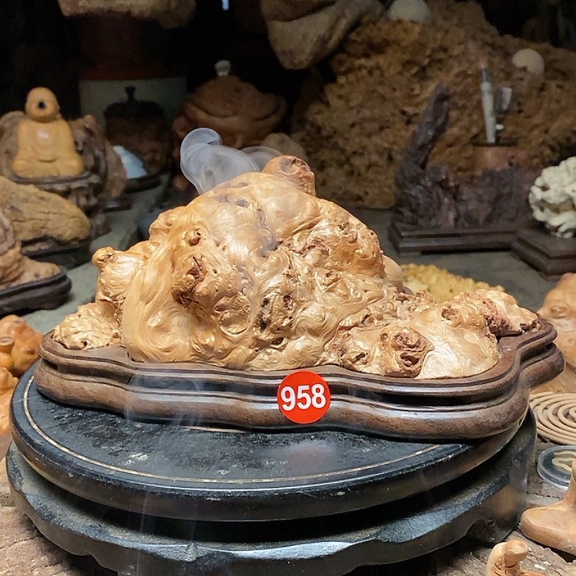 【闪购商品】958号荔枝木香炉工艺