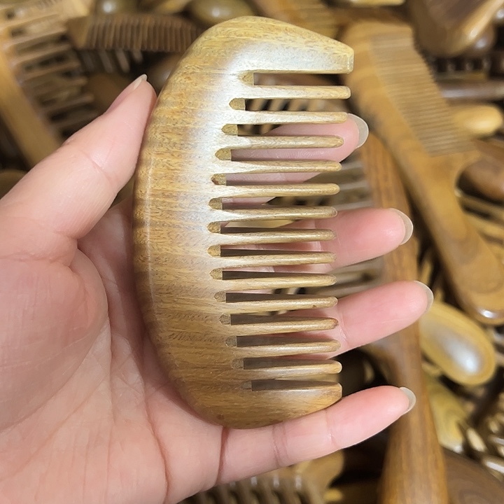 绿檀梳子按摩梳宝宝梳