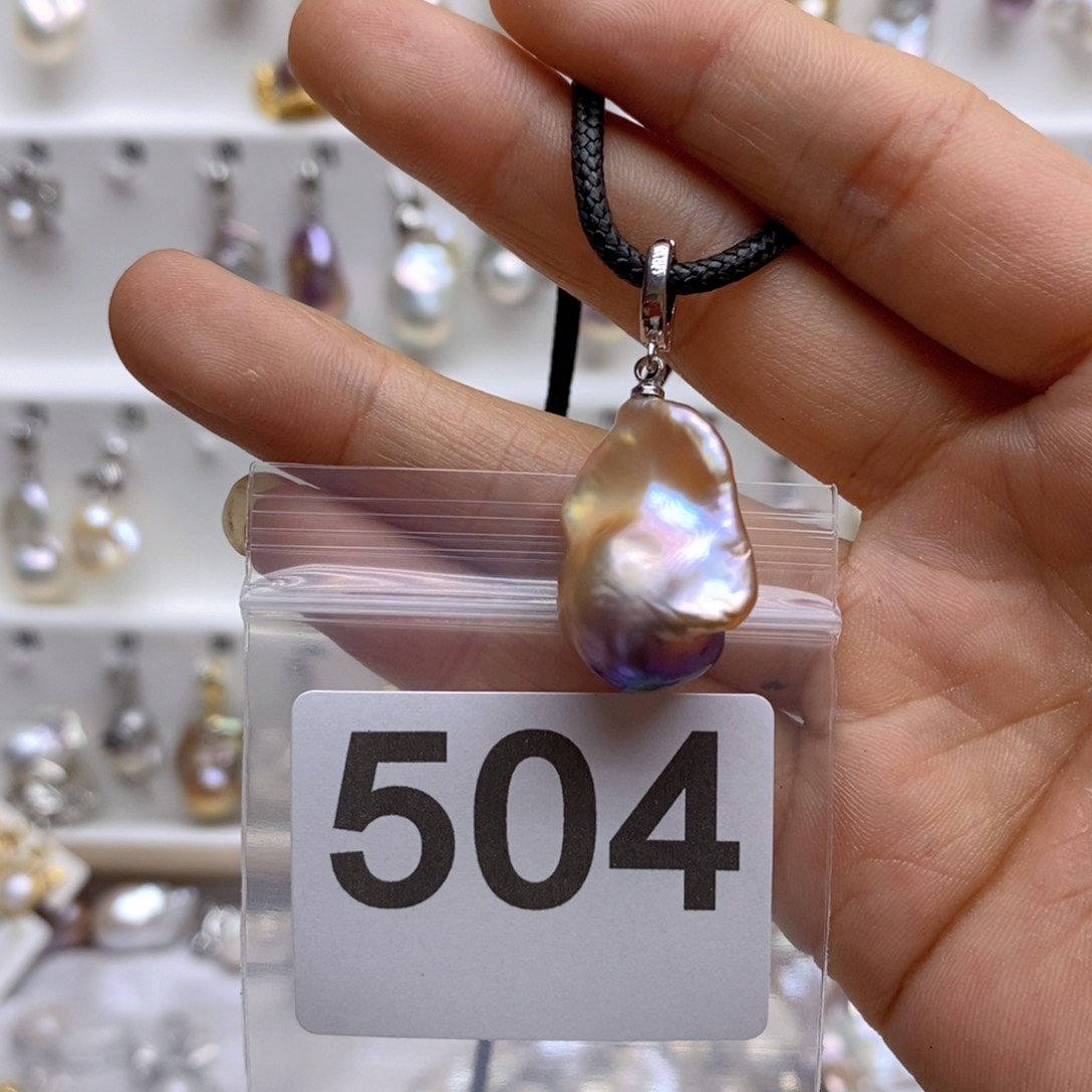 淡水珍珠颈饰银S925镶嵌504