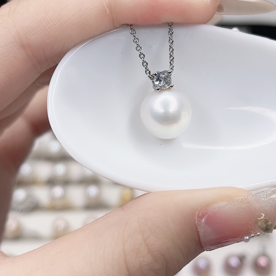合金淡水珍珠吊坠(赠链)