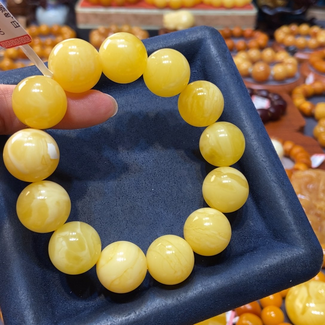 琥珀手链未镶嵌牛*蜜蜡