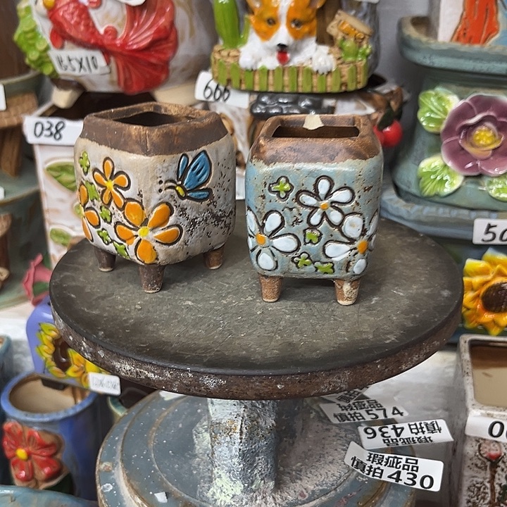 粗陶材质多肉花盆