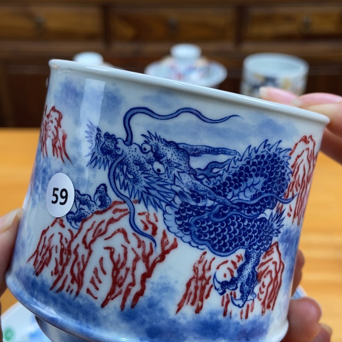 手绘现代茶具非古董