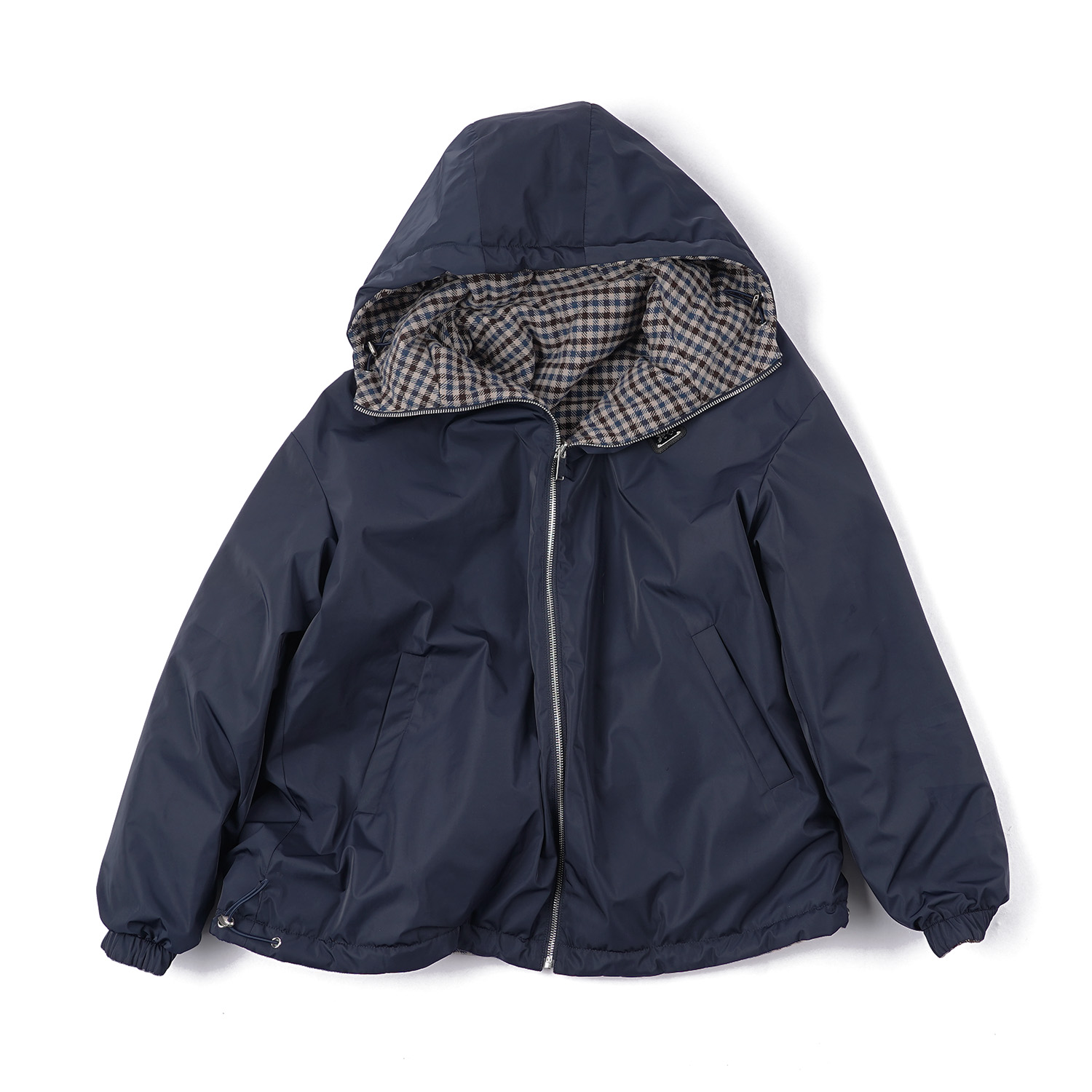 【双面穿束口袖夹克】WTCL48230简约时尚休闲连帽保暖复古双面夹克