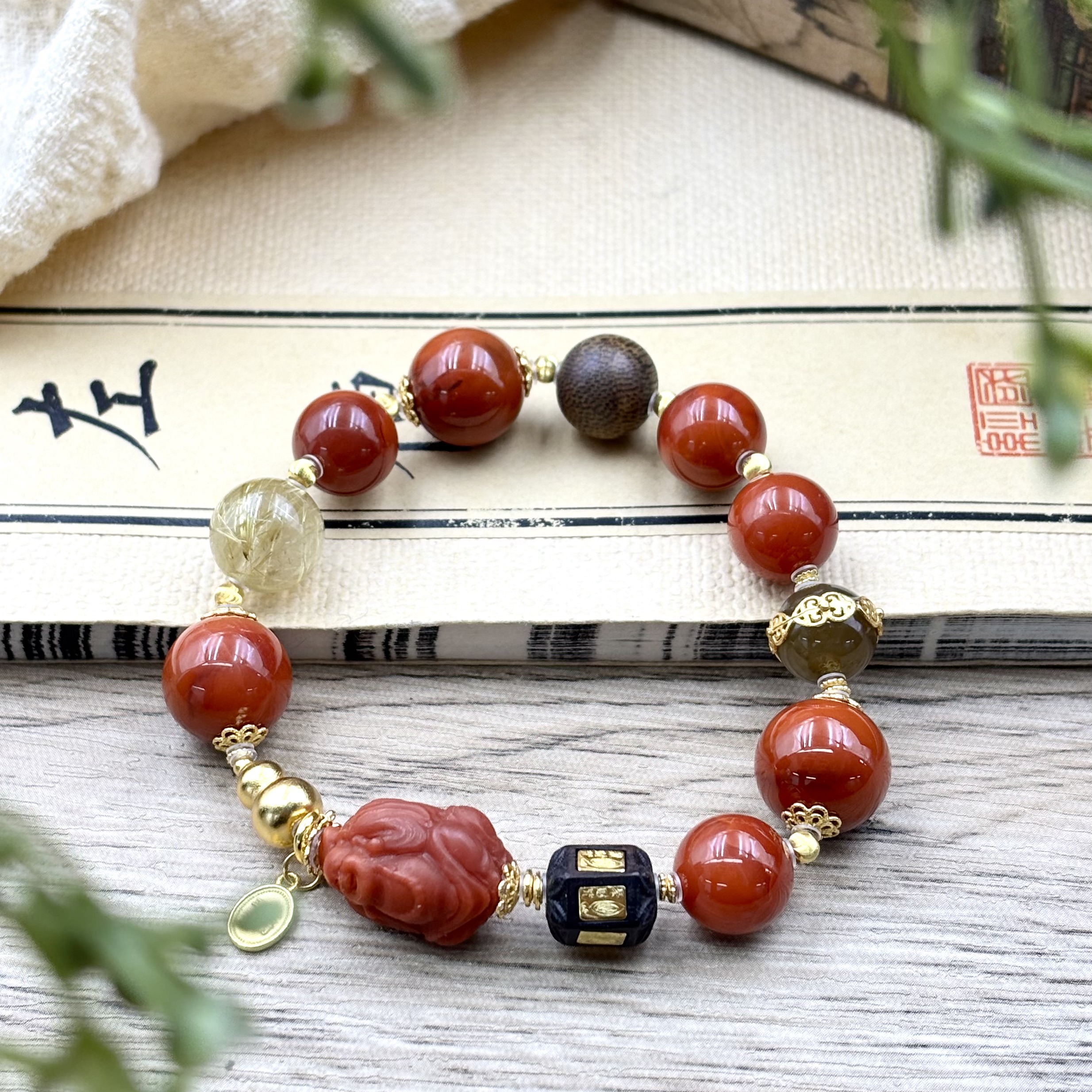 【晟伊】Y果重铸 福禄万代南红配比手串-LF