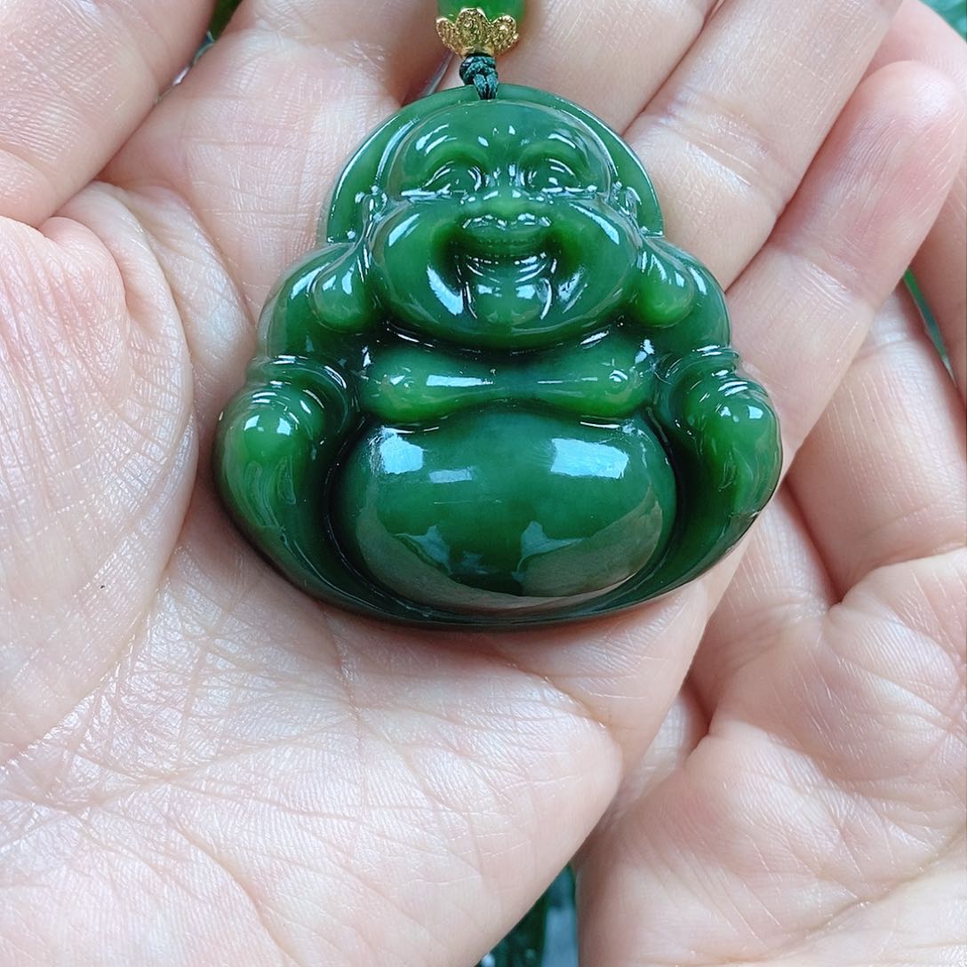 和田玉未镶嵌项链幸*草