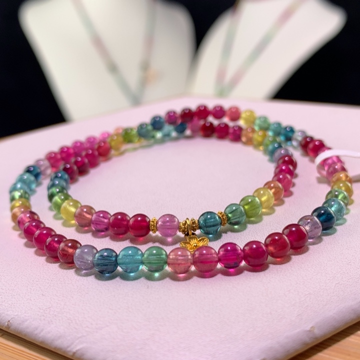 双色碧玺手链未镶嵌