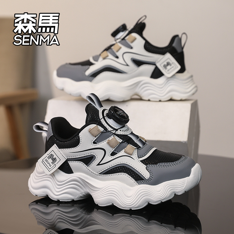 森马男女童鞋新款2025冬季防水防滑休闲户外鞋男孩增高舒适运动鞋