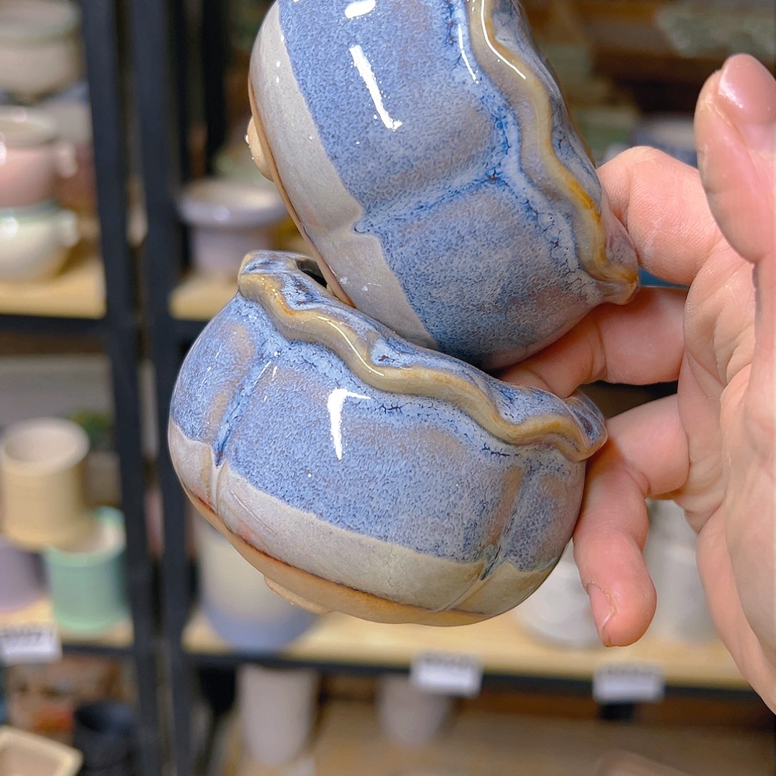 红陶陶瓷花盆当场满12包邮