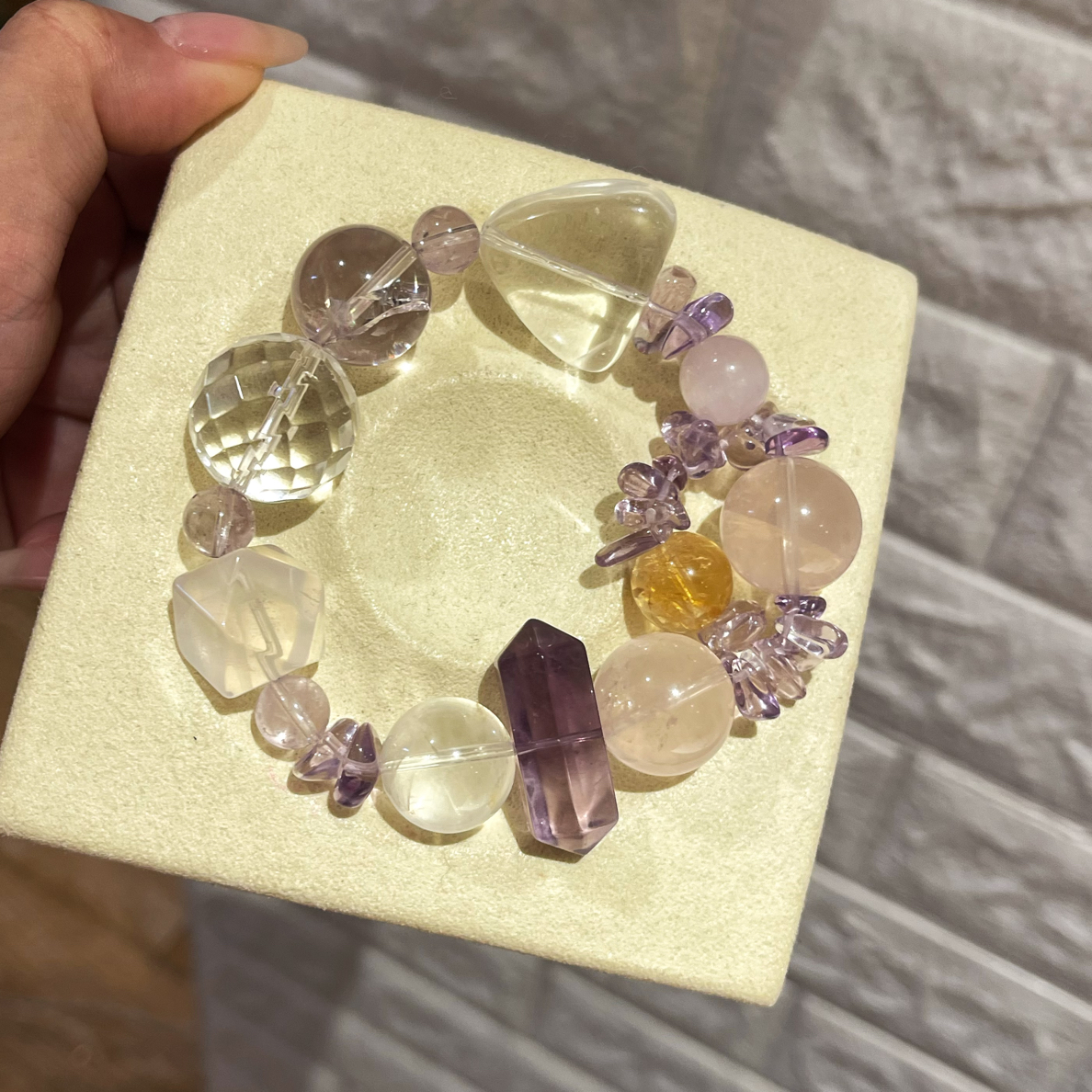 手链 紫气东来九紫离火多宝手链女紫粉色