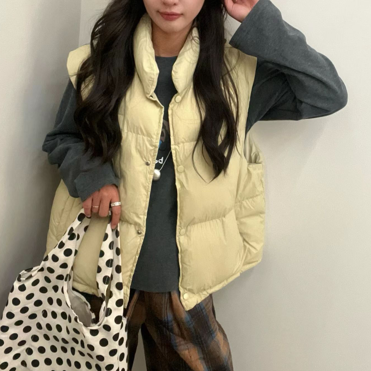 【显瘦小个子马甲】小个子韩系白鸭绒马甲