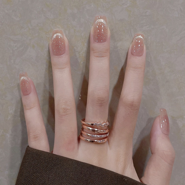 (长短可选)暖阳微笑猫眼显白纯手工美甲贴片穿戴甲31