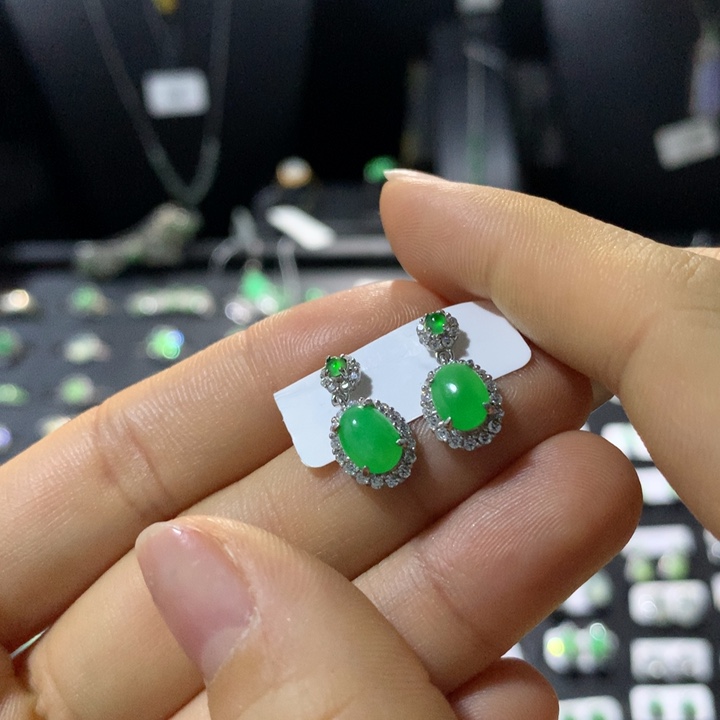 翡翠银S925镶嵌戒指