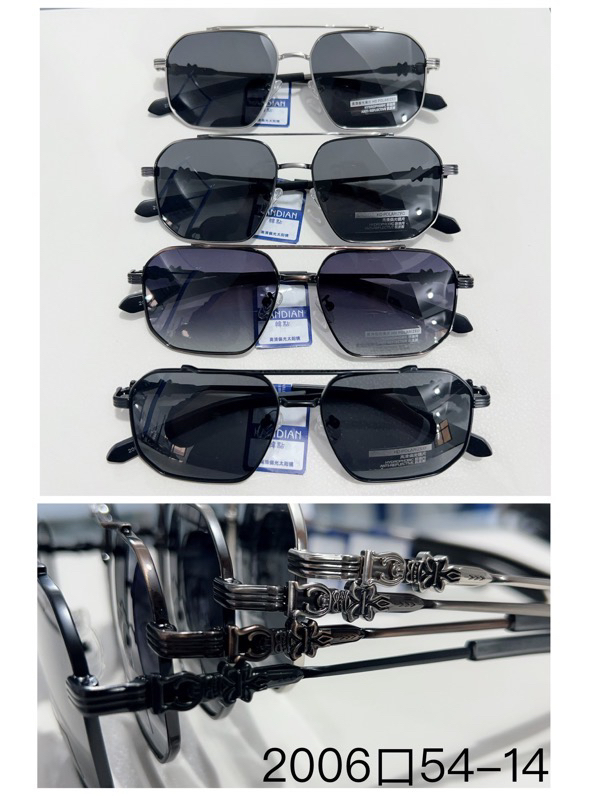 男士开车专用茶色半框方形防紫外线潮流个性太阳镜