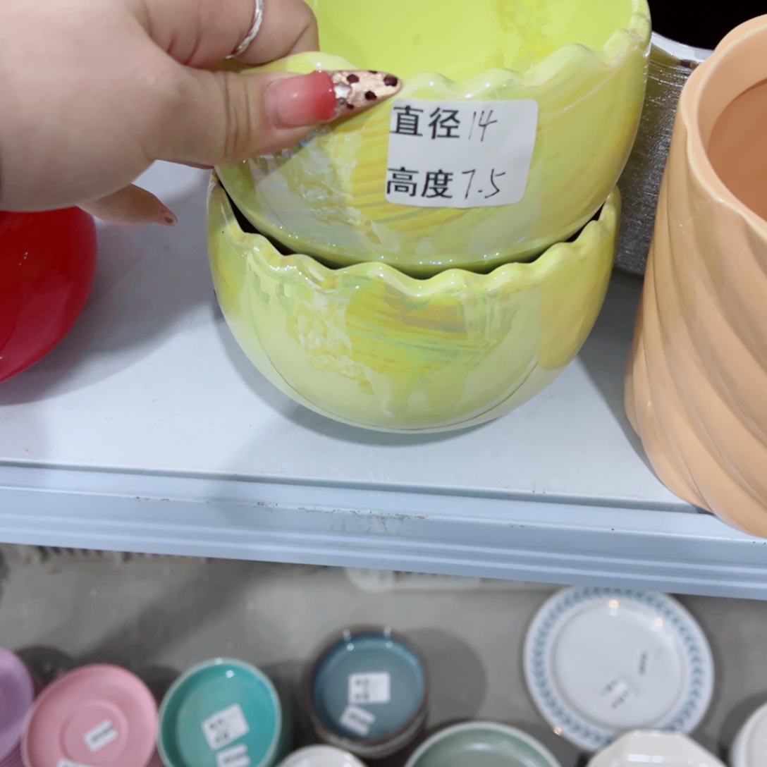 有孔，陶瓷花盆满10米包邮发货