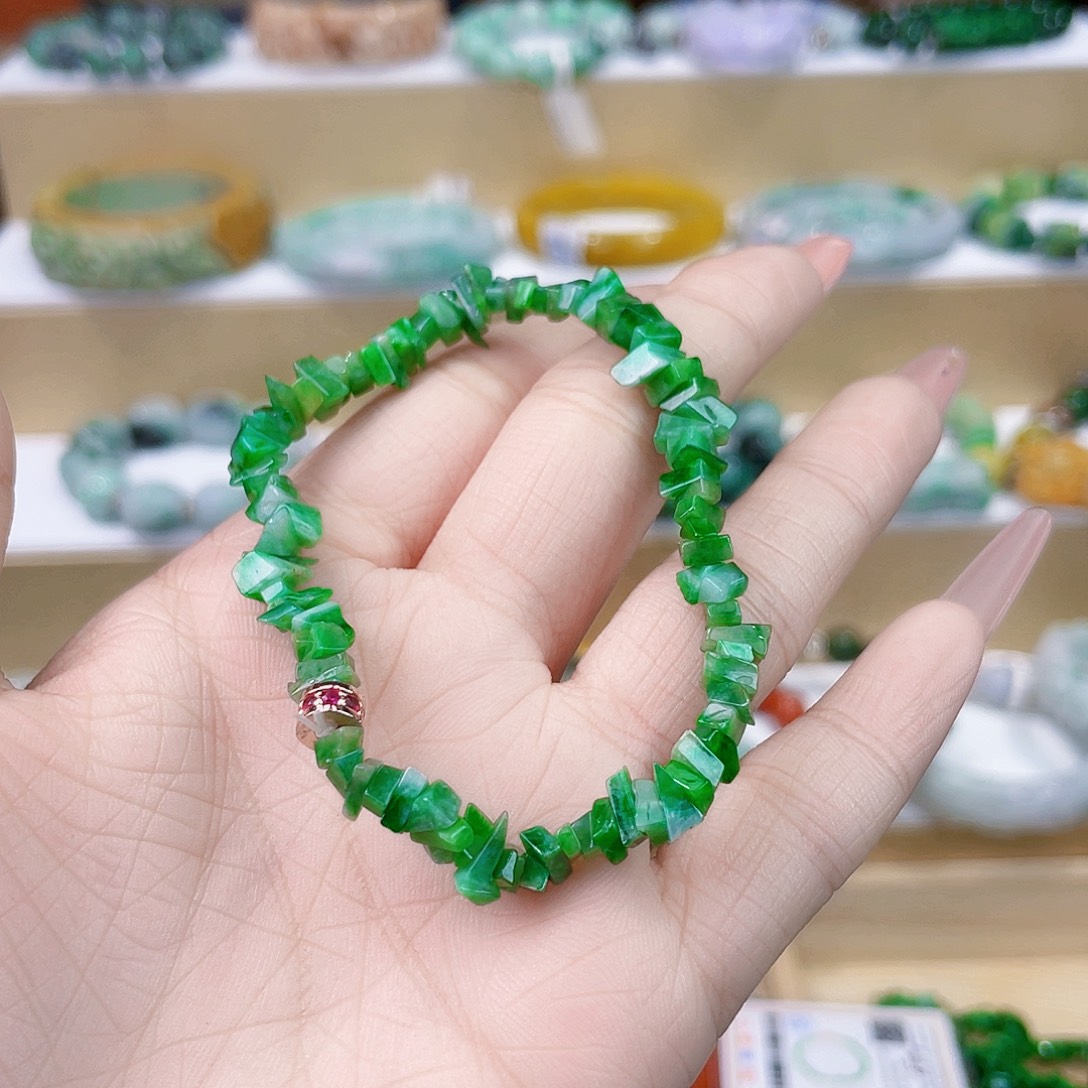 娟***翡翠未镶嵌手链手链