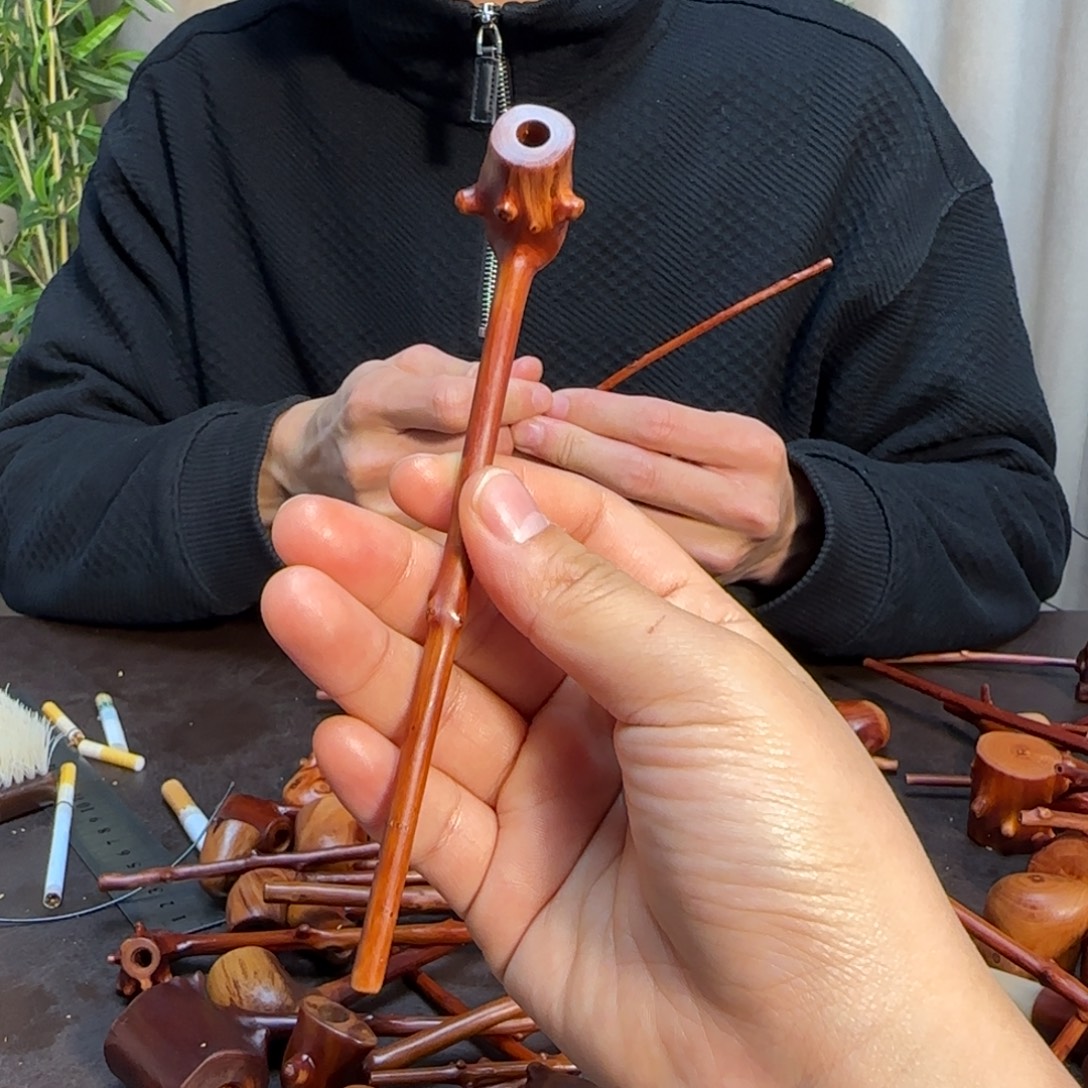 檬子木烟斗文玩手把件